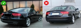 Diffuseur pare-chocs Audi A5 8T 4D Sportback S-Line Non Facelift 07-11 S5 Look-image-6032096