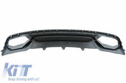 Diffuseur pour AUDI A4 B8 Sedan Facelift 12-15 Échappement Spoiler Noir Brillant-image-6058278