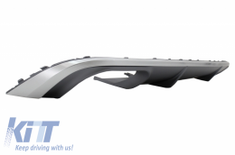 Diffuseur pour AUDI A4 B9 Berline Avant 16-18 Embouts Tuyaux Spoiler Look S4-image-6055117