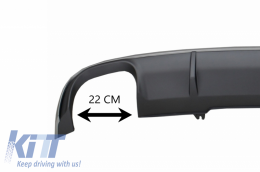 Diffuseur pour AUDI A4 B9 Berline Avant 16-18 Embouts Tuyaux Spoiler Look S4-image-6055119