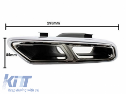 Diffuseur pour Mercedes E W212 Facelift 13-16 seul Pare-chocs Standard Chrome-image-6057953