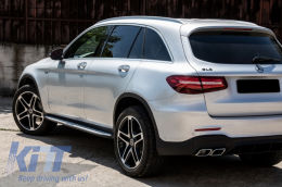 Diffuseur pour Mercedes GLC X253 SUV 2015+ GLC63 d'échappement Silencieux Argent-image-6055511