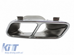 Diffuseur pour MERCEDES W176 A-Class 12-18 Spoiler Embouts A45 Look Facelift-image-6049603