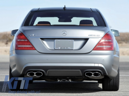 Diffuseur & Silencieux d'échappement pour Mercedes W221 S 2005-2013 S63 AMG Look-image-6019088