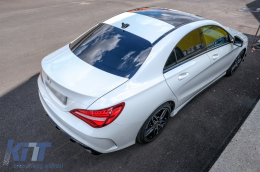 Diffusor Auspuff für Mercedes CLA W117 X117 2013-2018 Facelift CLA45 Look Schwarz-image-6072941