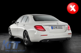 Diffusor & Auspuff Tipps für Mercedes E-Klasse W213 2016+ E53 Look Silber Schwarz-image-6057258