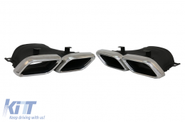 Diffusor Auspuff Tipps für Mercedes GLC X253 SUV 15-07.19 für Standardpaket-image-6083621