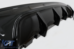 Diffusor Doppelt Auslauf für BMW 2 F22 F23 2013+ M Performance Look Glänzend schwarz-image-6076965