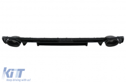 Diffusor Endrohre für Audi A4 B9 8W 16-18 Limousine Avant für S Line Stoßstange-image-6097215