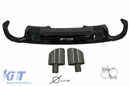 Diffusor Endrohre für Audi A4 B9 8W 16-18 Limousine Avant für S Line Stoßstange-image-6097222