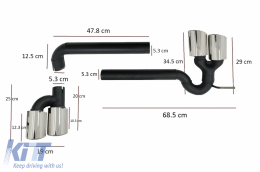 Diffusor für Audi A3 8V Facelift 16-19 Auspuffanlage RS3 Look nur S-line Stoßstange-image-6095960