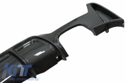 Diffusor für BMW 4 F32 F33 F36 13-19 M Look Kohlenstoff Zwilling Doppelt Auslauf-image-6063753