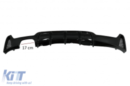 Diffusor für BMW 4 F32 F33 F36 2013-2019 M-Look Links Doppelt Auslauf Glänzend schwarz-image-6085476