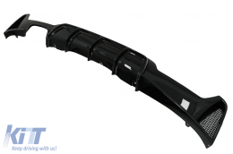 Diffusor für BMW 4 F32 F33 F36 2013-2019 M-Look Links Doppelt Auslauf Glänzend schwarz-image-6085477