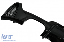 Diffusor für BMW 4 F32 F33 F36 2013-2019 M-Look Links Doppelt Auslauf Glänzend schwarz-image-6085478