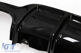 Diffusor für BMW 4 F32 F33 F36 2013-2019 M-Look Links Doppelt Auslauf Glänzend schwarz-image-6085480