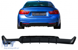 Diffusor für BMW 4 F32 F33 F36 2013-2019 M-Look Links Doppelt Auslauf Glänzend schwarz-image-6085913