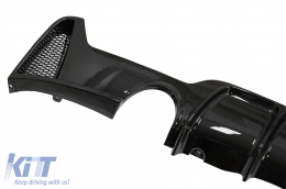 Diffusor für BMW 4 F32 F33 F36 2013-2019 M-Look Zwilling Einzel Auslauf Glänzend schwarz-image-6085549