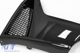 Diffusor für BMW 4 F32 F33 F36 2013-2019 M-Look Zwilling Einzel Auslauf Glänzend schwarz-image-6085550