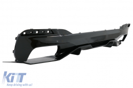 Diffusor für BMW 5 G30 Limousine 17+ M Performance Look Schwarz Tipps Kofferraumspoiler-image-6076672