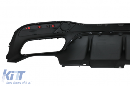 Diffusor für Mercedes GLE W166 SUV Facelift 2015-2019 GLE63 Look Auspuff Tipps-image-6075320