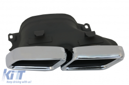 Diffusor für Mercedes GLE W166 SUV Facelift 2015-2019 GLE63 Look Auspuff Tipps-image-6075324