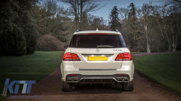 Diffusor für Mercedes GLE W166 SUV Facelift 2015-2019 GLE63 Look Auspuff Tipps-image-6075329