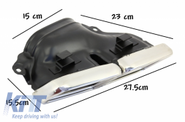 Diffusor für Mercedes W212 Facelift 13-16 nur Standard Stoßstange Auspuff Chrom-image-6057641