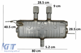 Diffusor für VW Golf 6 VI 08-12 Auspuffanlage R20 Look nur Standard Stoßstange-image-6085332