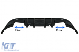 Diffusor für VW Golf 7.5 17-19 R-Look Glänzend schwarz Frontlippenverlängerung Spoiler-image-6075769