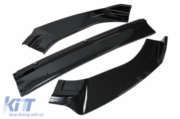 Diffusor für VW Golf 7.5 17-19 R-Look Glänzend schwarz Frontlippenverlängerung Spoiler-image-6075786