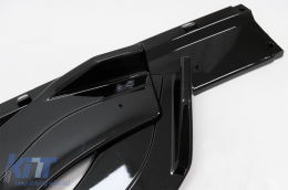 Diffusor für VW Golf 7.5 17-19 R-Look Glänzend schwarz Frontlippenverlängerung Spoiler-image-6075787