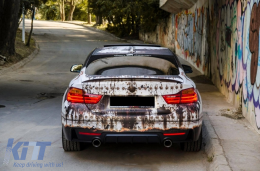 Diffusor Frontspoilerlippe für BMW 4 F32 F33 F36 13-19 M-Look Zwilling Einzel Auslauf-image-6085889