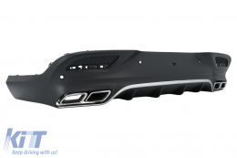 Diffusor & Tipps für Mercedes GLE Coupé C292 Sport Line 15-19 Chrom GLE63 Look-image-6076871