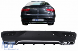 Diffusor & Tipps für Mercedes GLE Coupé C292 Sport Line 15-19 Chrom GLE63 Look-image-6102513