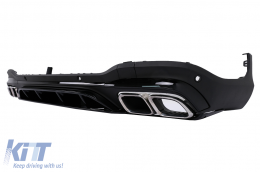 Diffusore Argento marmitta Punte per Mercedes GLC SUV X253 Facelift 2020+ GLC63 Look-image-6084526