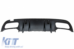 Diffusore Argento Punte per MERCEDES C W205 AMG Line 14-20 C63S Look Spoiler tronco-image-6057026