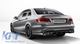 Diffusore aria Punte Scarico Nero per Mercedes W212 S212 AMG Line Facelift 13-16-image-6039237