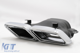 Diffusore Cromo Punte per Mercedes E W212 S212 Facelift 13-16 solo Sport Paraurti-image-6093218