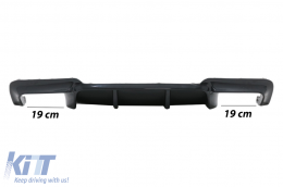 Diffusore d'aria a doppia uscita per BMW 5 F10 F11 11-17 M Look nero lucido-image-6096191