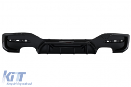 Diffusore d'aria Doppia uscita per Doppio scarico per BMW Serie 1 F20 F21 LCI 15-19 Nero Lucido Competition Design-image-6087188