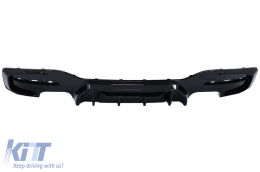 Diffusore d'aria Doppia uscita per Doppio scarico per BMW Serie 1 F20 F21 LCI 15-19 Nero Lucido Competition Design-image-6087189