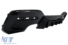 Diffusore d'aria Doppia uscita per Doppio scarico per BMW Serie 1 F20 F21 LCI 15-19 Nero Lucido Competition Design-image-6087190