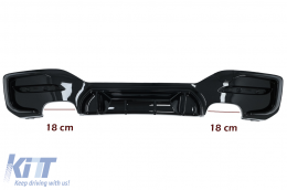 Diffusore d'aria Doppia uscita per Doppio scarico per BMW Serie 1 F20 F21 LCI 15-19 Nero Lucido Competition Design-image-6087192