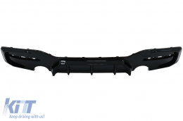 Diffusore d'aria Doppia uscita per Scarico Singolo per BMW Serie 1 F20 F21 LCI 15-19 Nero Lucido-image-6086864