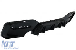 Diffusore d'aria Doppia uscita per Scarico Singolo per BMW Serie 1 F20 F21 LCI 15-19 Nero Lucido-image-6086866