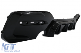 Diffusore d'aria Doppia uscita per Scarico Singolo per BMW Serie 1 F20 F21 LCI 15-19 Nero Lucido-image-6086867