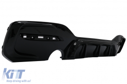 Diffusore d'aria Doppia uscita per Scarico Singolo per BMW Serie 1 F20 F21 LCI 15-19 Nero Lucido-image-6086868