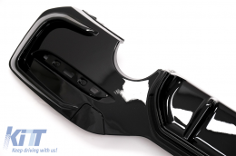 Diffusore d'aria Doppia uscita per Scarico Singolo per BMW Serie 1 F20 F21 LCI 15-19 Nero Lucido-image-6086871