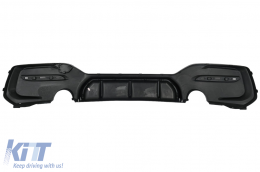 Diffusore d'aria Doppia uscita per Scarico Singolo per BMW Serie 1 F20 F21 LCI 15-19 Nero Lucido-image-6086873